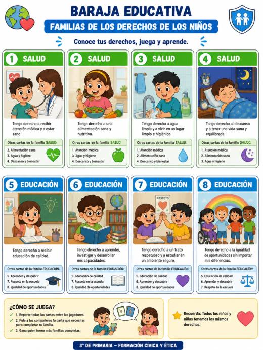 Familias de los Derechos de los Niños: Salud, Educación, Juego y Familia