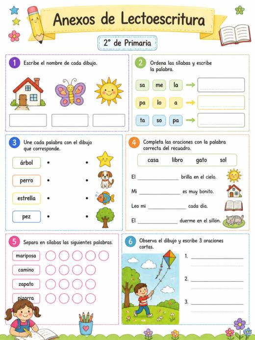 Anexos de Lectoescritura (2° de Primaria)