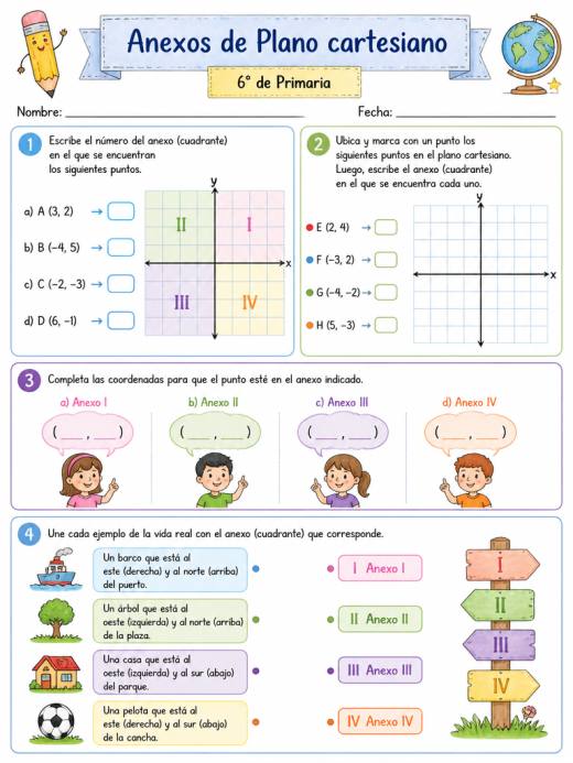 Anexos de Plano cartesiano (6° de Primaria)