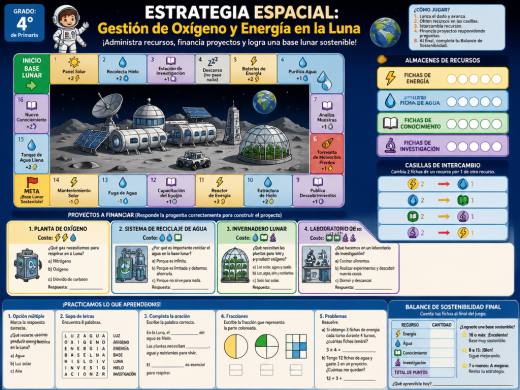 Estrategia Espacial: Gestión de Oxígeno y Energía en la Luna