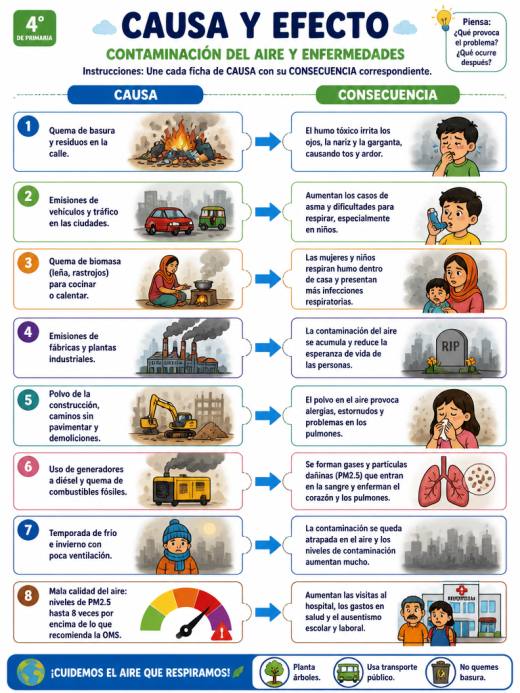 Causa y Efecto: Contaminación del Aire y Enfermedades