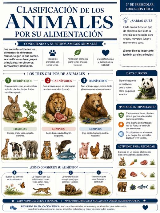 Clasificación de los Animales por su Alimentación