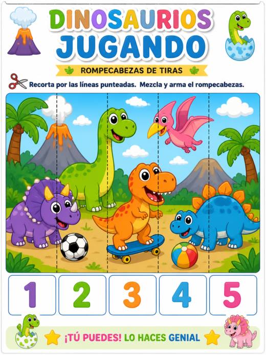 Dinosaurios Jugando