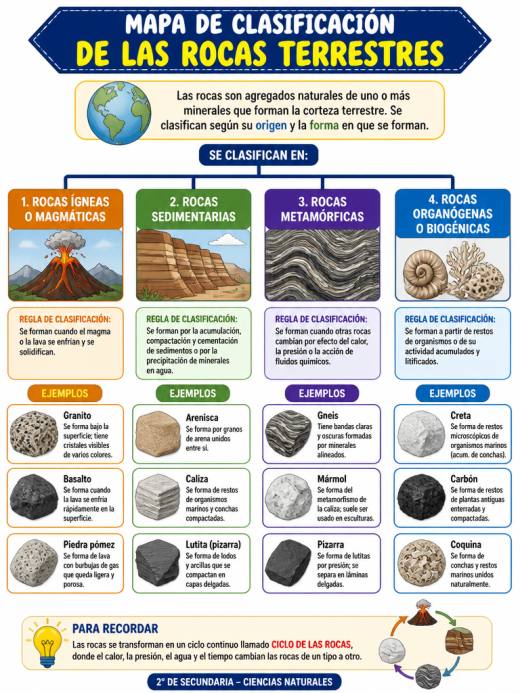 Mapa de Clasificación de las Rocas Terrestres