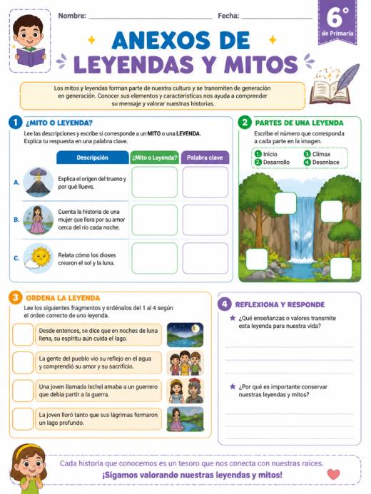 Anexos de Leyendas y Mitos (6° de Primaria)