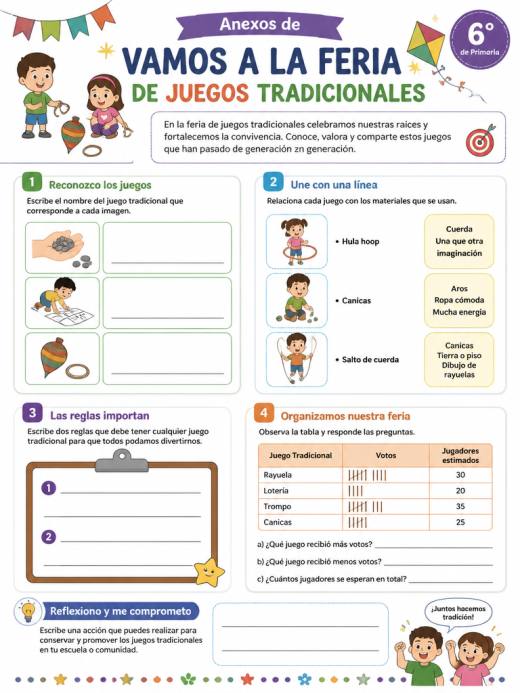 Anexos de VAMOS A LA FERIA DE JUEGOS TRADICIONALES (6° de Primaria)