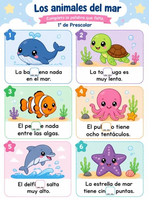 Los animales del mar