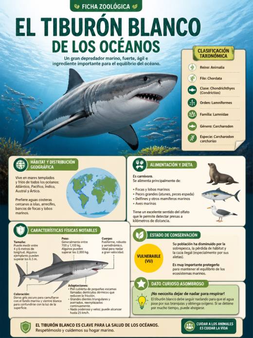 El Tiburón Blanco de los Océanos