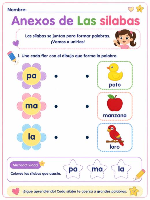 Anexos de Las silabas (1° de Primaria)