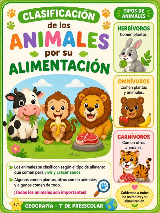Clasificación de los Animales por su Alimentación