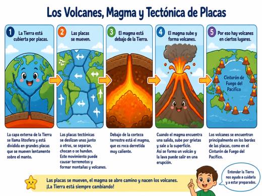 Los Volcanes, Magma y Tectónica de Placas
