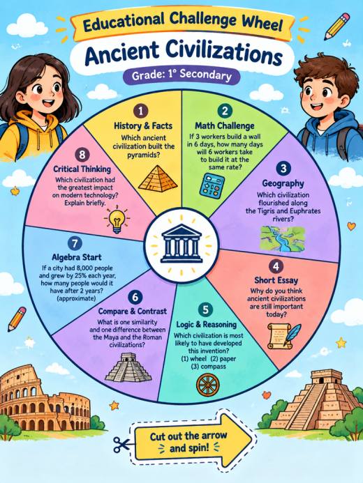 Educational Challenge Wheel