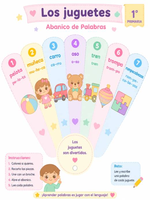 Los juguetes – Abanico de Palabras