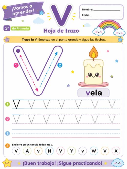 La letra V