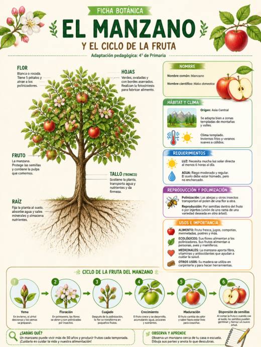 El Manzano y el Ciclo de la Fruta