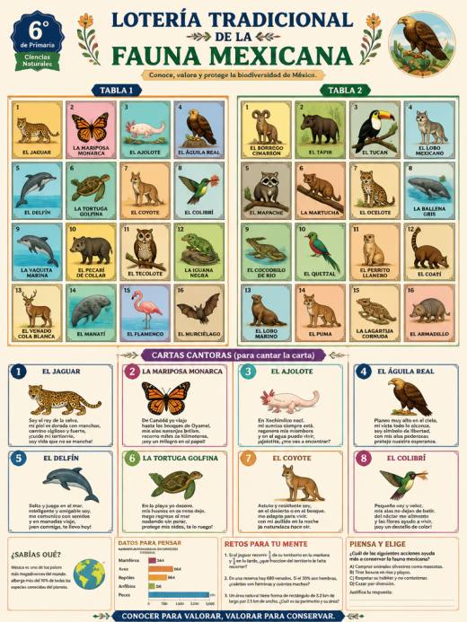 Lotería Tradicional de la Fauna Mexicana