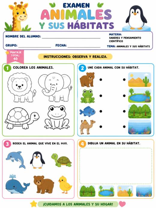 Animales y sus Hábitats