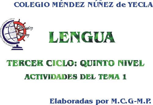 Actividades de lengua para 5° parte 2