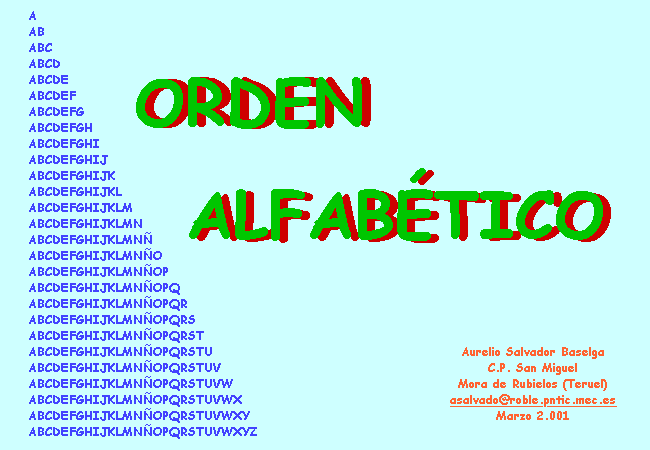 Orden alfabético