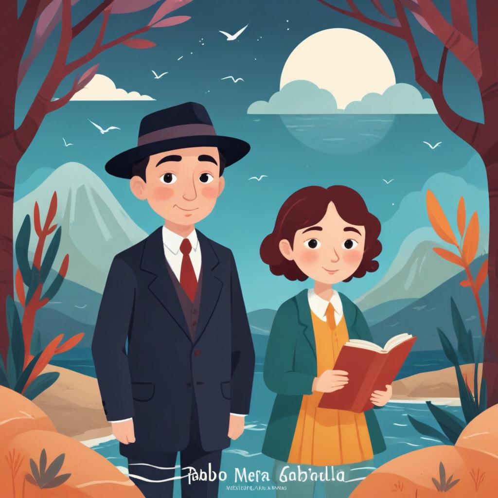 Pablo Neruda y Gabriela Mistral