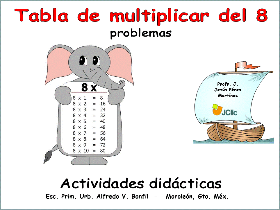 Tabla del 8