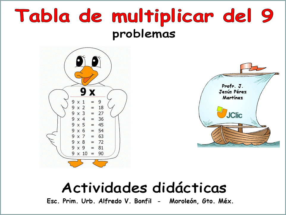 Tabla del 9