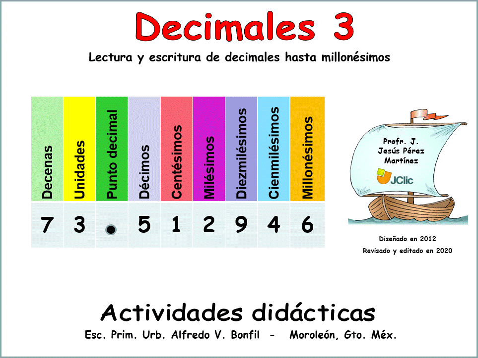 Decimales millonésimos