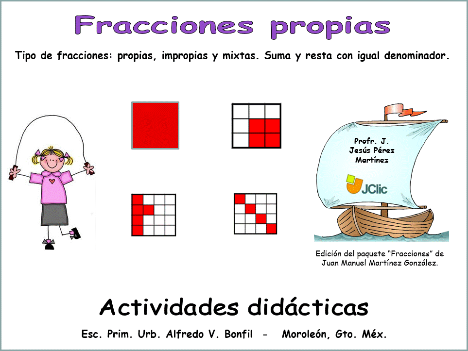 FRACCIONES PROPIAS, IMPROPIAS Y MIXTAS - Game - PLANEACIONES GRATIS |  CHANNELKIDS | PLANEACION SEMANAL PRIMARIA | PLANEACIONES DE PRIMARIA |  LAINITAS