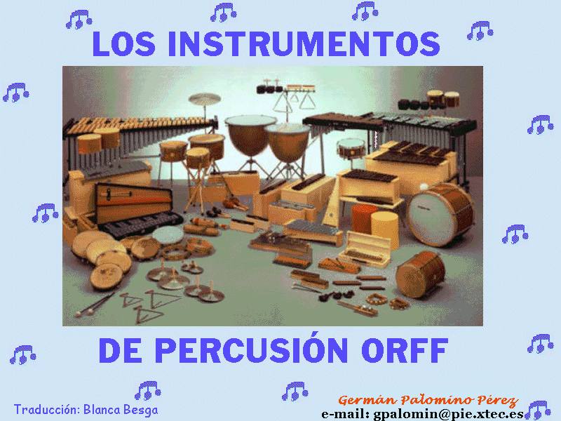 Los instrumentos de percusión Orff