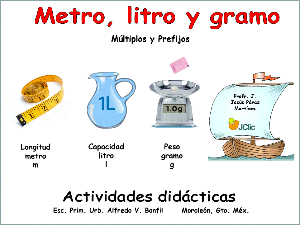 Metro litro y gramo