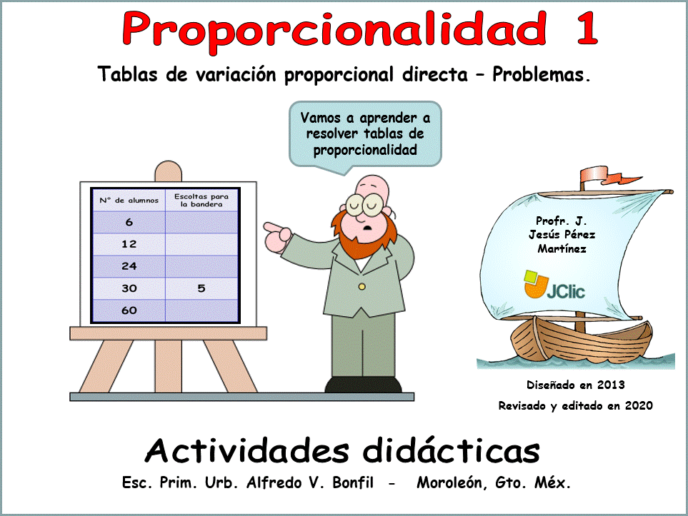 Proporcionalidad 1 Tablas