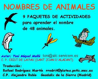 Nombres de animales