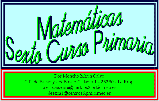 Matemáticas - 6º primaria