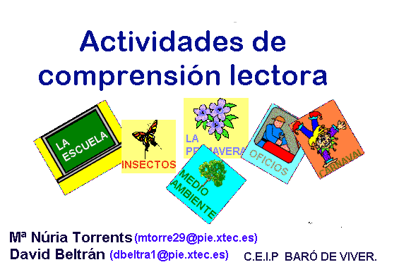 Actividades de comprensión lectora