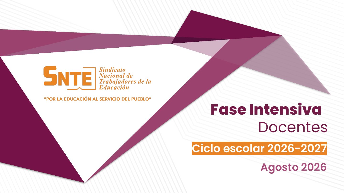 Portada de Fase Intensiva para Docentes, ciclo escolar 2026-2027
