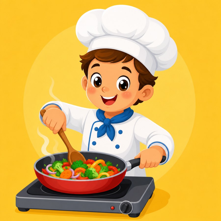 Chef cocinando
