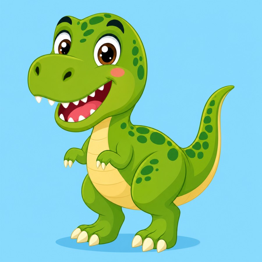 Dinosaurio tiranosaurio amigable