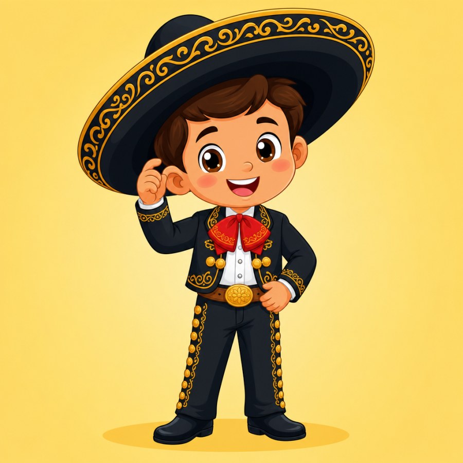 Niño mariachi con sombrero
